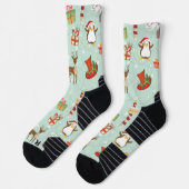 Chaussette Éléments de Noël Renne Elfes  (Gauche)