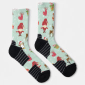 Chaussette Éléments de Noël Renne Elfes  (Droite)