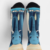 Chaussette Eléphant Bébé Bleu Whimsical, (Haut)