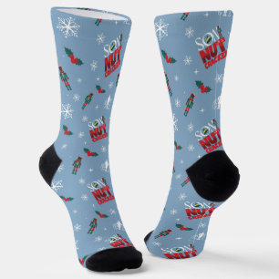 Chaussette Elf "Fils d'un Noisette" Motif d'hiver