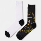 Chaussette "Emblème Royal NMKY – Monogramme M Crest Design" (Gauche)