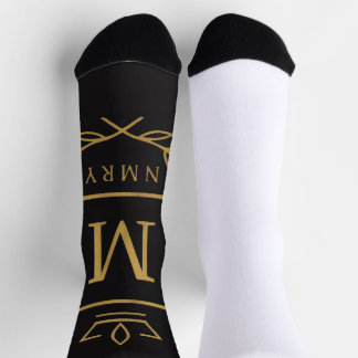 Chaussette "Emblème Royal NMKY – Monogramme M Crest Design"