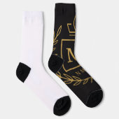 Chaussette "Emblème Royal NMKY – Monogramme M Crest Design" (Droite)