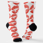 Chaussette Embrasser les lèvres rouges Thunder_Cove (Angulaire)