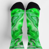 Chaussette Emerald Green Marble Texture Abstraite peinture li (Haut)