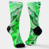 Chaussette Emerald Green Marble Texture Abstraite peinture li (Angulaire)