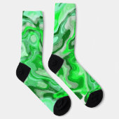 Chaussette Emerald Green Marble Texture Abstraite peinture li (Droite)