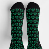 Chaussette Emerald Green Sparkle Shamrock noir Monogramme (Haut)