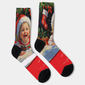 Chaussette Emerald Simple Mignon Père Noël (Droite)