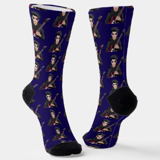 Chaussette Emo boy with black hair