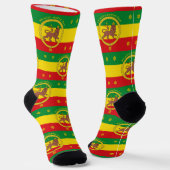 Chaussette Empire of Ethiopia Rasta Roots Rastafari Reggae (Angulaire)