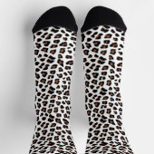 Chaussette Empreinte de léopard blanc (Haut)