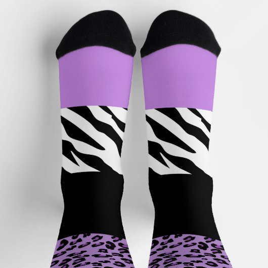 Chaussette Empreinte de léopard, Zebra Print, Poster de anima (Haut)
