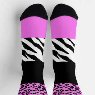 Chaussette Empreinte de léopard, Zebra Print, Poster de anima