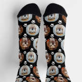 Chaussette Empreinte de patte Black Cute (Haut)