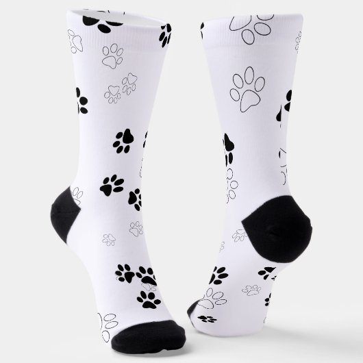 Chaussette Empreintes de pattes animaux de compagnie mignons (Angulaire)