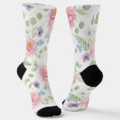 Chaussette Enchanted Watercolor Garden Bouquet (Angulaire)