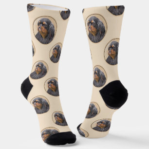 Chaussette English Toy Spaniel Peinture King Charles Dog Art