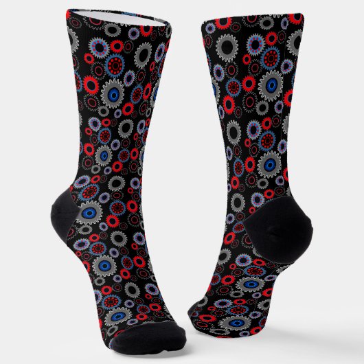 Chaussette Engrenages colorés (Angulaire)