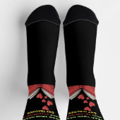 Chaussette Enseignant de la Saint-Valentin Lis ton cœur (Haut)