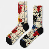 Chaussette Ensemble de taches de peinture coordonnées : Abstr (Gauche)