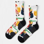 Chaussette Équipage athlétique haute performance Joyeux Noël (Gauche)