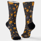 Chaussette Équipage d'Halloween du Citrouille Éffrayant Unise (Angulaire)