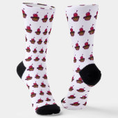 Chaussette Équipage Premium Durable Cerise Et Chocolat (Angulaire)