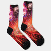 Chaussette Équipage Premium Fireworks Unisex (Droite)