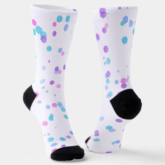Chaussette Équipage Premium Hexagone Demi-Teinte Polka Éco-Re (Angulaire)