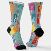 Chaussette Équipe de chaussettes modernes du milieu du siècle (Angulaire)