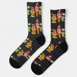Chaussette Équipe drôle de glace qui fond Personnage Kawaii A