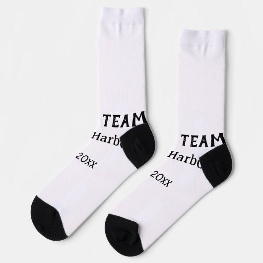 Chaussette Équipe du marié nom du garçon d'honneur date enter (Gauche)