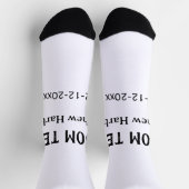 Chaussette Équipe du marié nom du garçon d'honneur date enter (Haut)