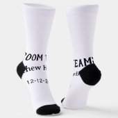 Chaussette Équipe du marié nom du garçon d'honneur date enter (Angulaire)