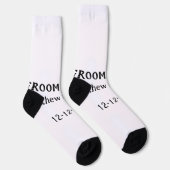 Chaussette Équipe du marié nom du garçon d'honneur date enter (Droite)