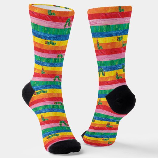 Chaussette Eric Carle | Caterpillar Rainbow Stripe Motif (Angulaire)