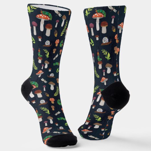 Chaussette Eric Carle | Motif Bugs et Champignons (Angulaire)