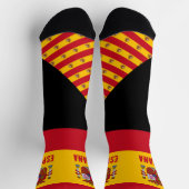 Chaussette Espagne Chaussettes, couleurs du drapeau espagnol, (Haut)