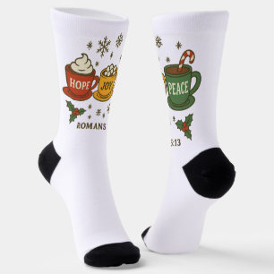 Chaussette Espoir Joie Paix et Chocolat