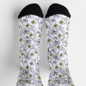 Chaussette estampado integral de parís con flores (Haut)