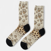 Chaussette estampado integral huellas de mascotas (Gauche)