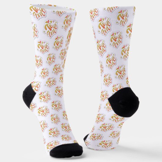 Chaussette estampado integral te amo (Angulaire)