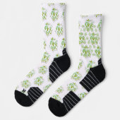 Chaussette estampado integral te amo en verde (Gauche)