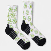 Chaussette estampado integral te amo en verde (Droite)
