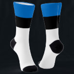 Chaussette Estonie Drapeau Patriotique Estonien Fierté Nation<br><div class="desc">Des chaussettes patriotiques amusantes pour le fier peuple estonien et tous ceux qui aiment l'Estonie,  avec le drapeau national estonien imprimé partout avec sa bande tricolore de bleu,  noir et blanc. Idéal pour montrer votre soutien à l'Estonie,  en particulier pour des événements spéciaux comme les compétitions sportives d'équipe nationale.</div>