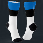Chaussette Estonie Drapeau Patriotique Estonien Fierté Nation<br><div class="desc">Des chaussettes patriotiques amusantes pour le fier peuple estonien et tous ceux qui aiment l'Estonie,  avec le drapeau national estonien imprimé partout avec sa bande tricolore de bleu,  noir et blanc. Idéal pour montrer votre soutien à l'Estonie,  en particulier pour des événements spéciaux comme les compétitions sportives d'équipe nationale.</div>