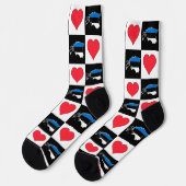 Chaussette Estonie Motif de coeur Carte du drapeau national e (Gauche)