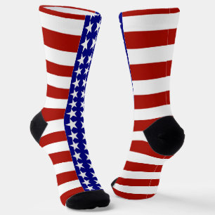 Chaussette États-Unis couleurs drapeau américain patriotique