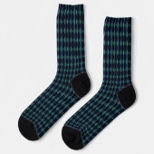 Chaussette Etoiles arc-en-ciel bleu vert, Motif Artdeco (Gauche)